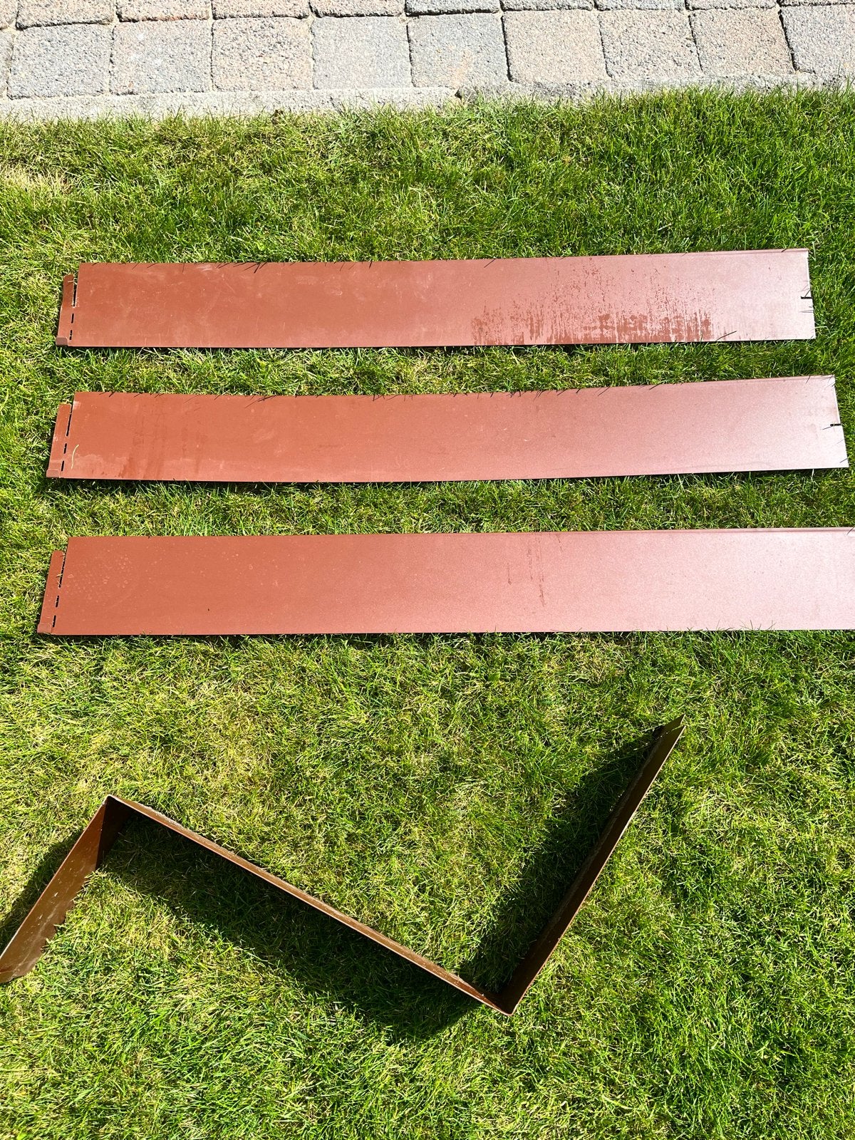 Metalen borderrand 15 meter totaal, Ophalen, Overige materialen, Gebruikt, 200 cm of meer