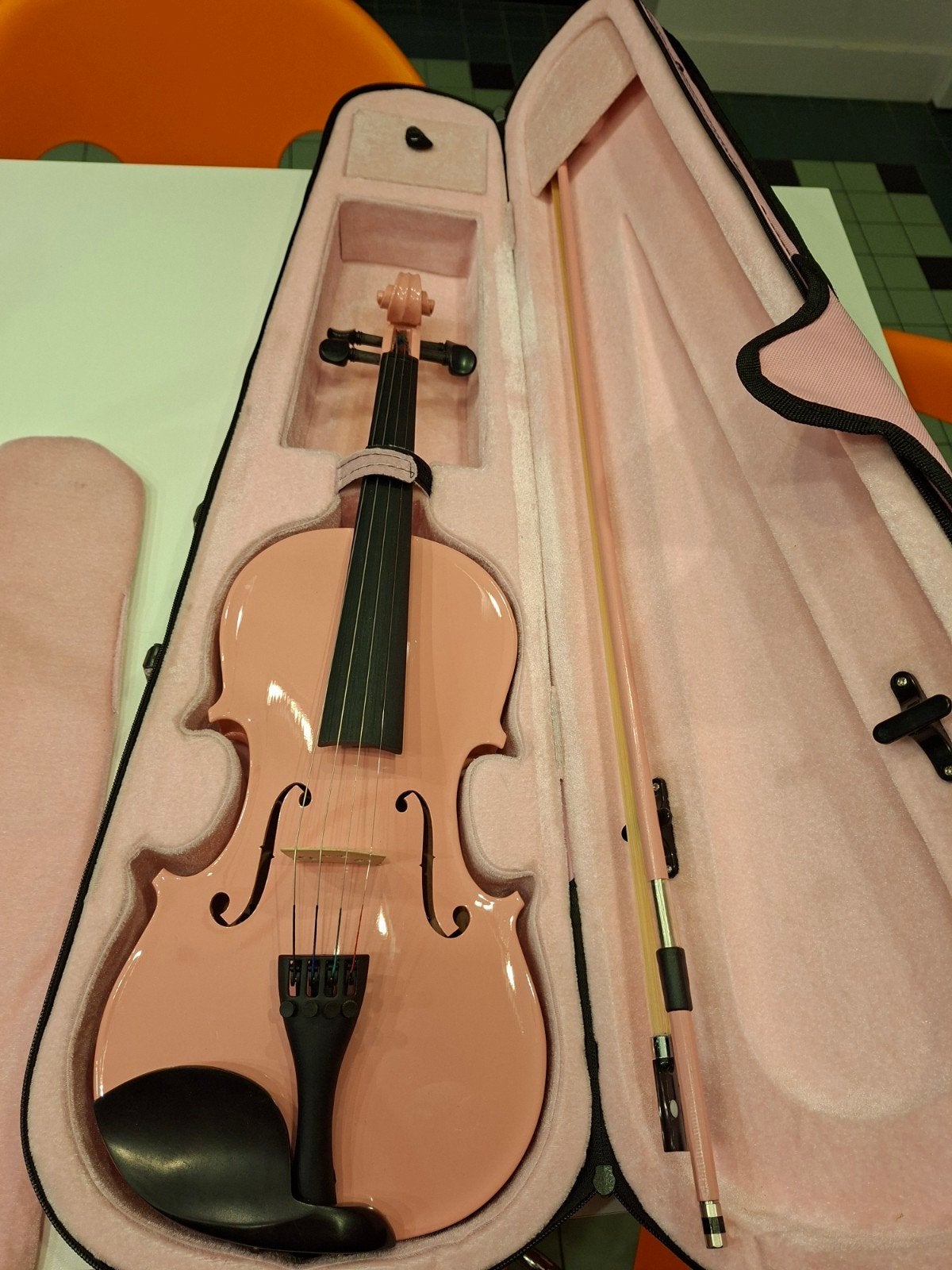 1/2 Studieviool van Gear4music, Roze, Muziek en Instrumenten, Strijkinstrumenten | Violen en Altviolen, 1/2-viool, Ophalen of Verzenden
