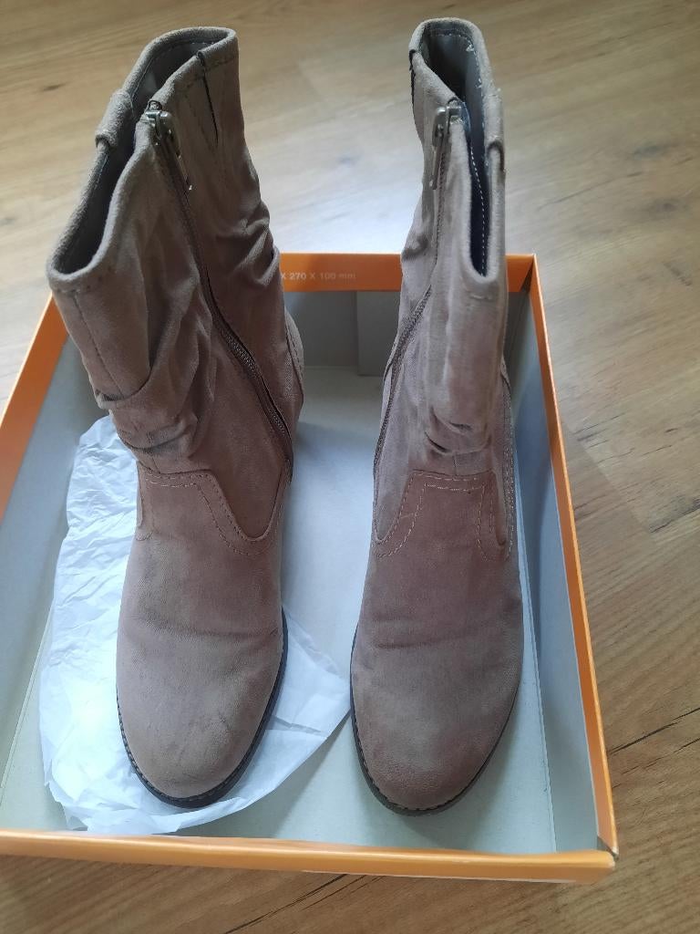 Dames Laarsjes maat 38, Bruin, Beegle, Lage of Enkellaarzen, Ophalen of Verzenden