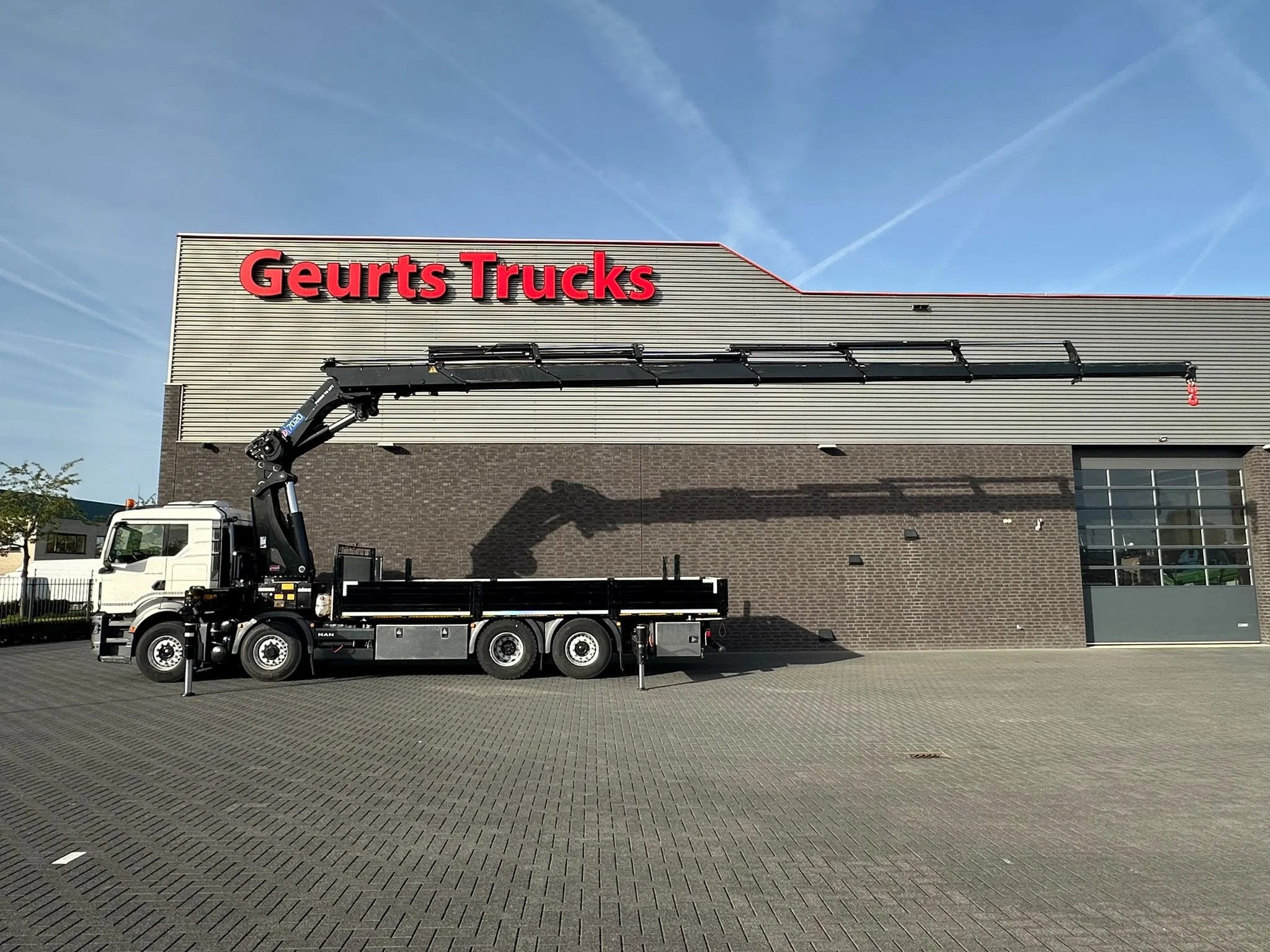 MAN TGS 35.510 8X4H BL BAKWAGEN +HMF 7020 K7 KRAAN/KRA.CRANE, Auto's, Euro 6, 510 pk, MAN, Wit
