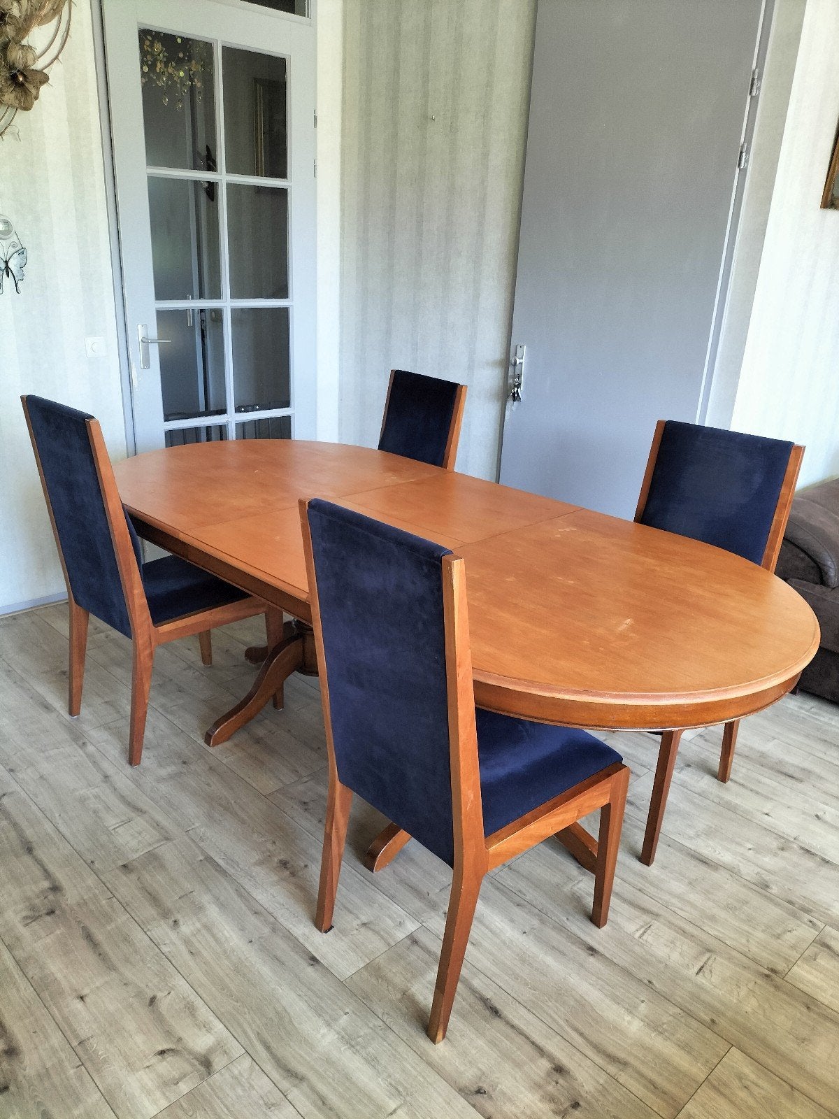 Eijke eethoek uit schuif baar, Ophalen of Verzenden, Gebruikt, Rechthoekig, 50 tot 100 cm