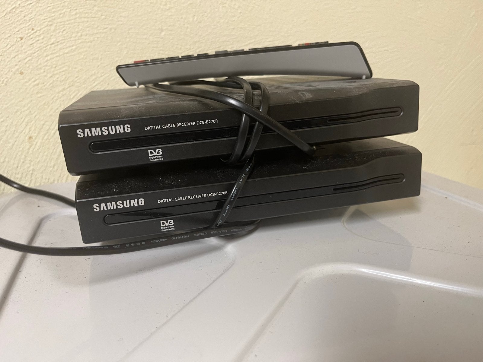 Samsung Digital Cable Receivers (2 stuks) + 1x humax, Audio, Tv en Foto, Ophalen of Verzenden, Gebruikt, Decoder