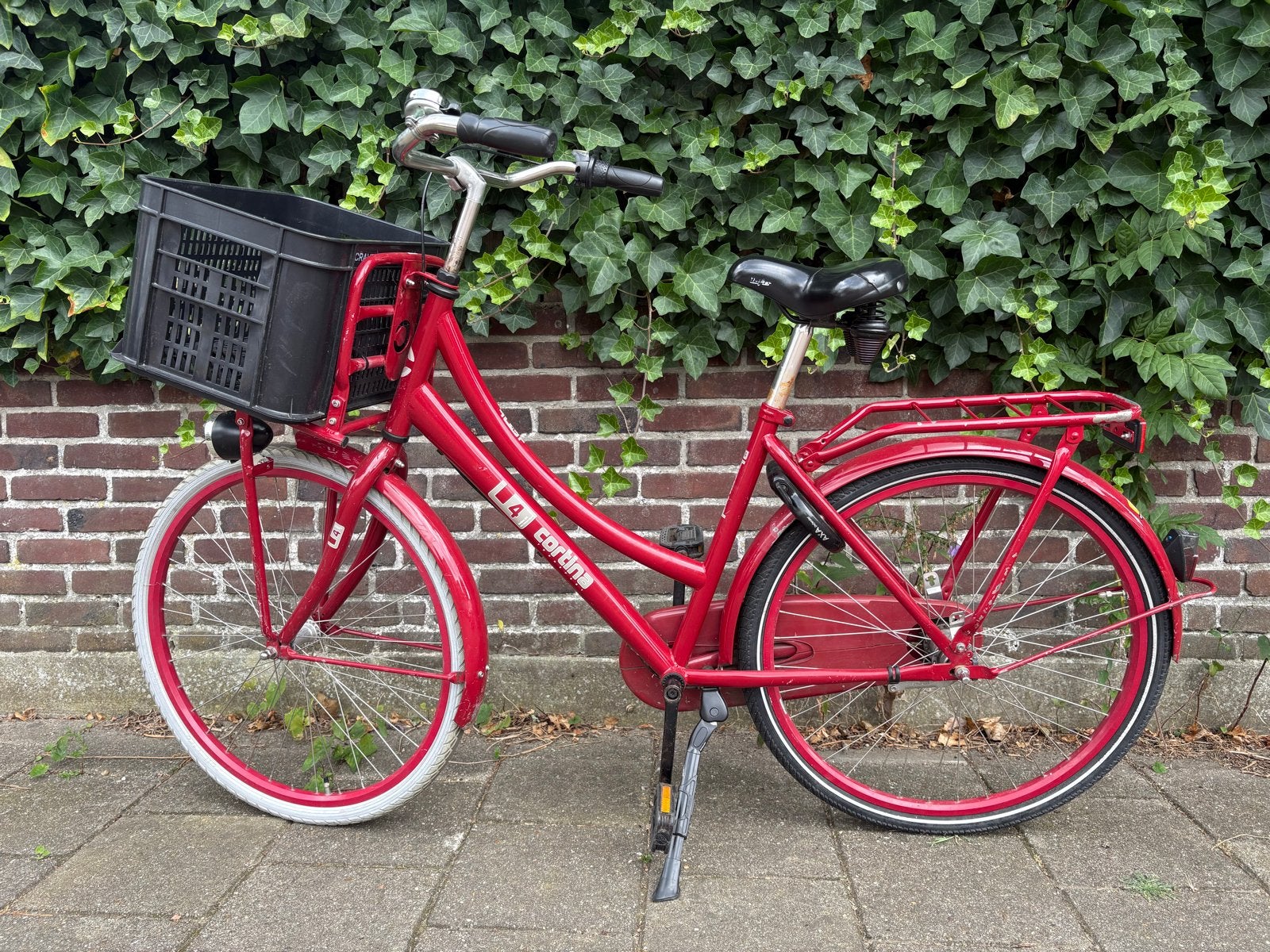Fiets, Cortina, rood, 47, Terugtraprem, Gebruikt, Versnellingen, Ophalen