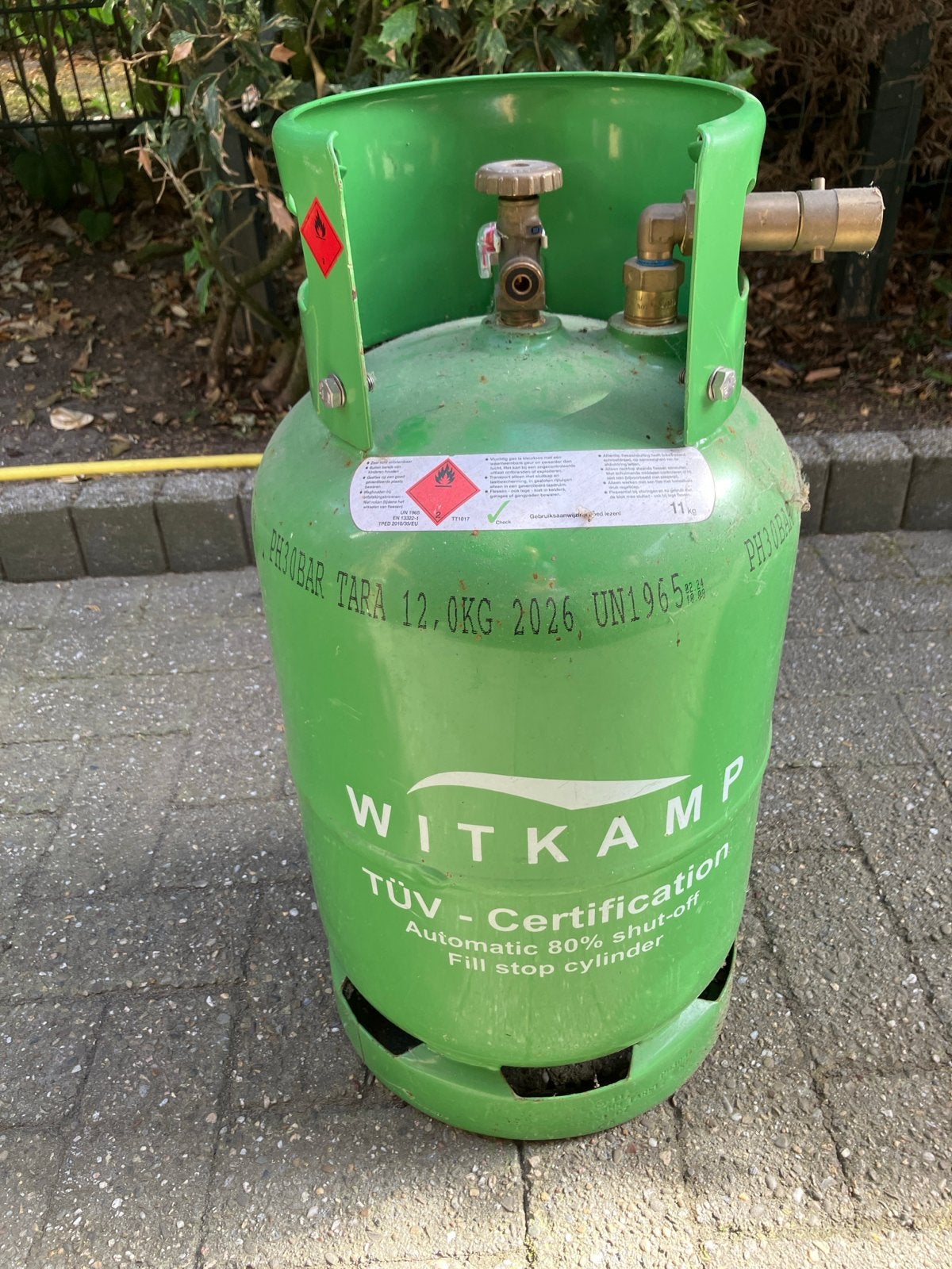 Witkamp gasfles 11kg - LPG, Ophalen, Gebruikt
