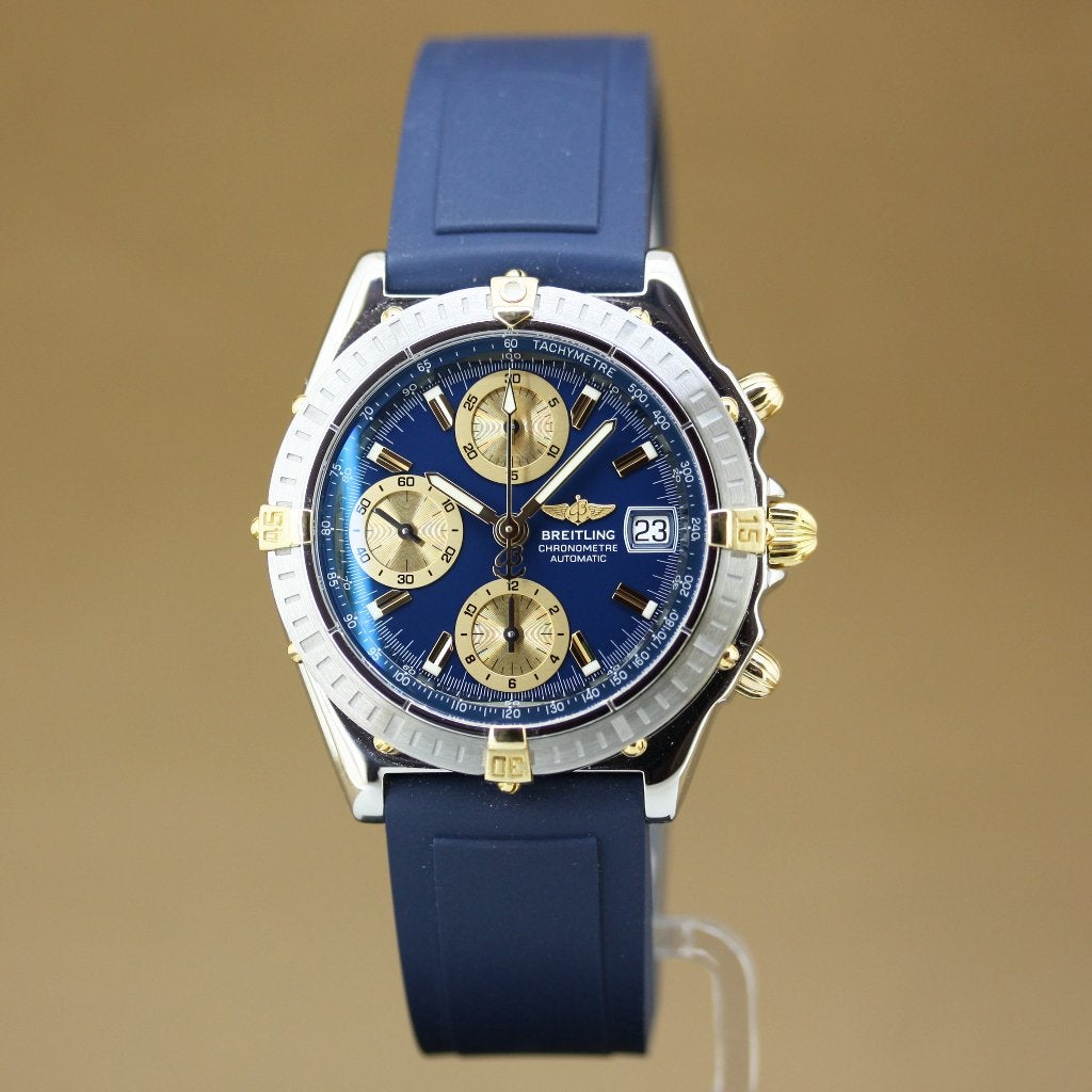 Breitling Chronomat Two-Tone B13352, Staal, Breitling, Polshorloge, Kunststof
