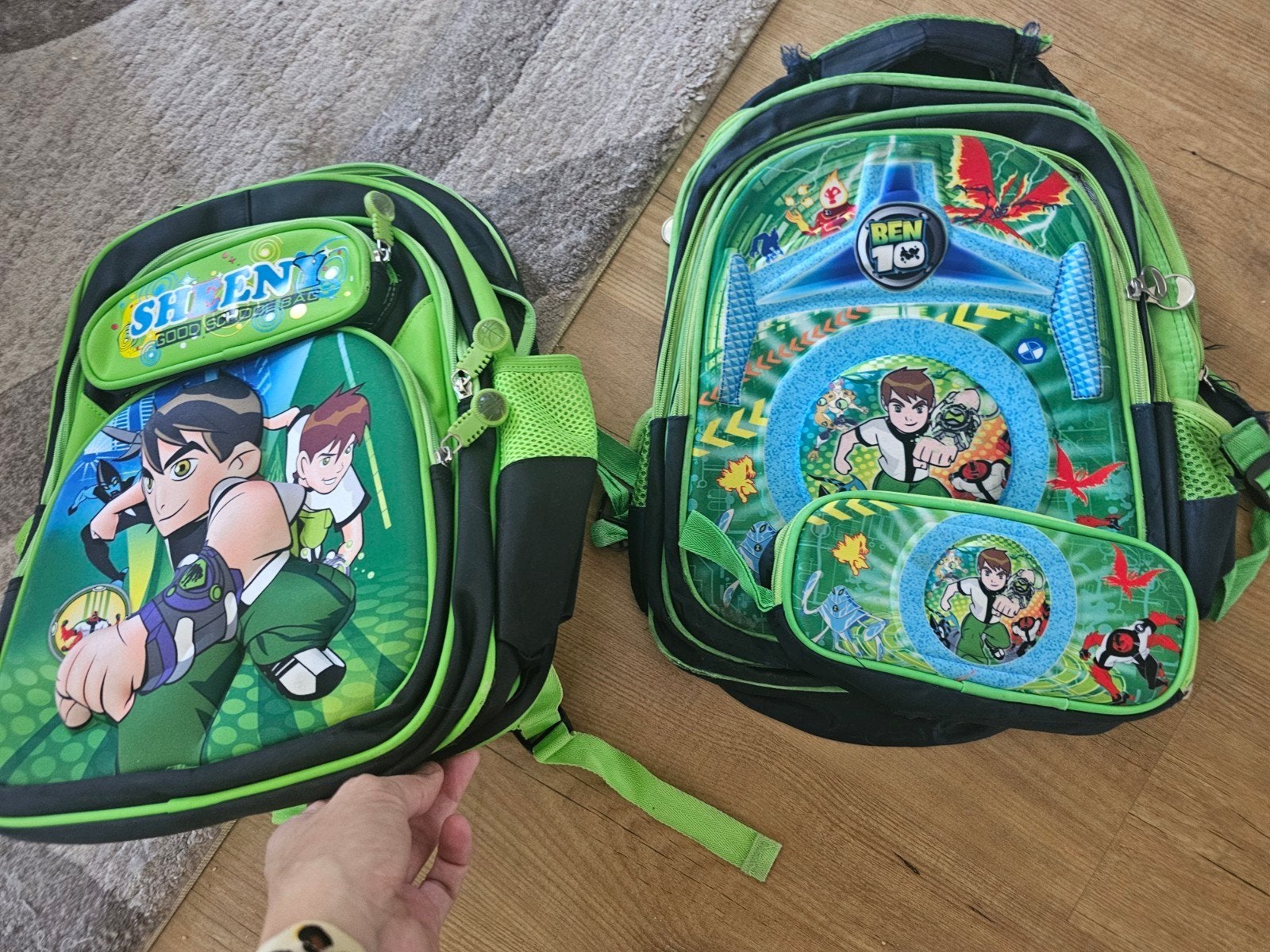 Ben 10 Schooltassen Set - 2 Rugzakken en Etui, Gebruikt, Disney of Dora, 25 tot 40 cm, Ophalen of Verzenden