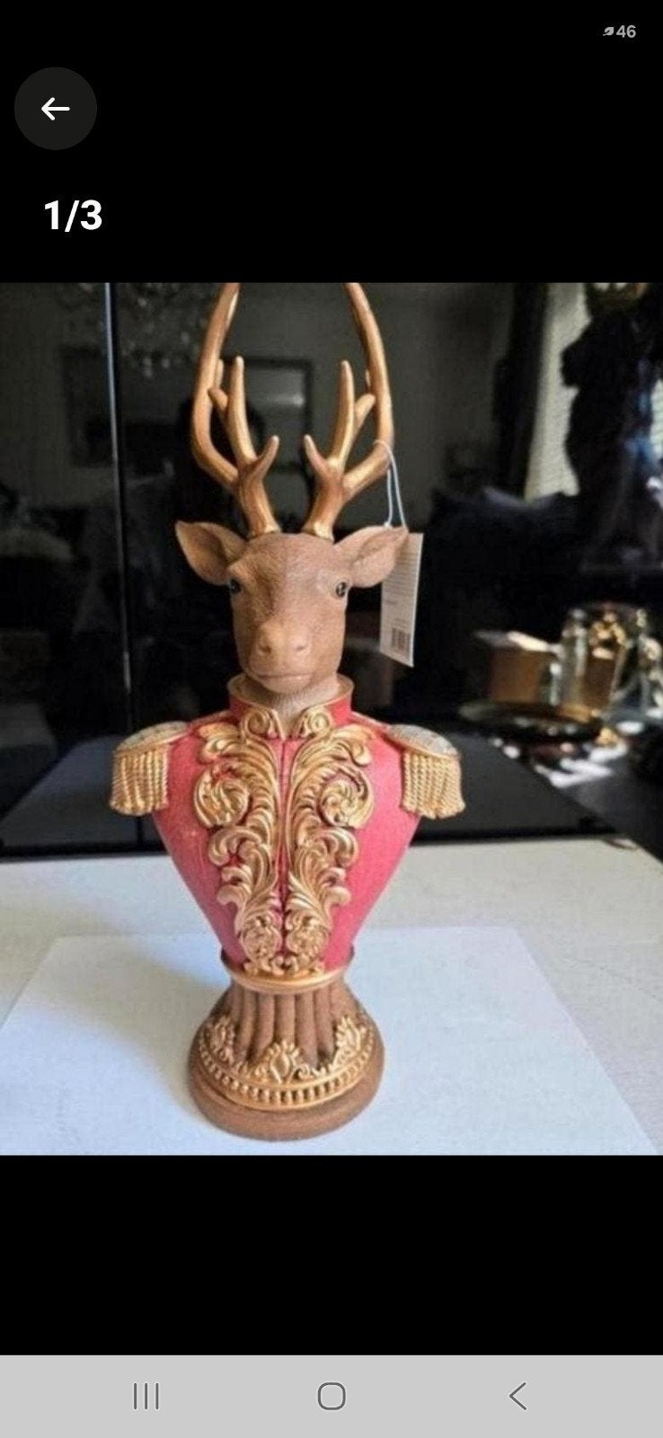Prachtig decoratief beeldje van een hert, Ophalen of Verzenden, Nieuw, Dier