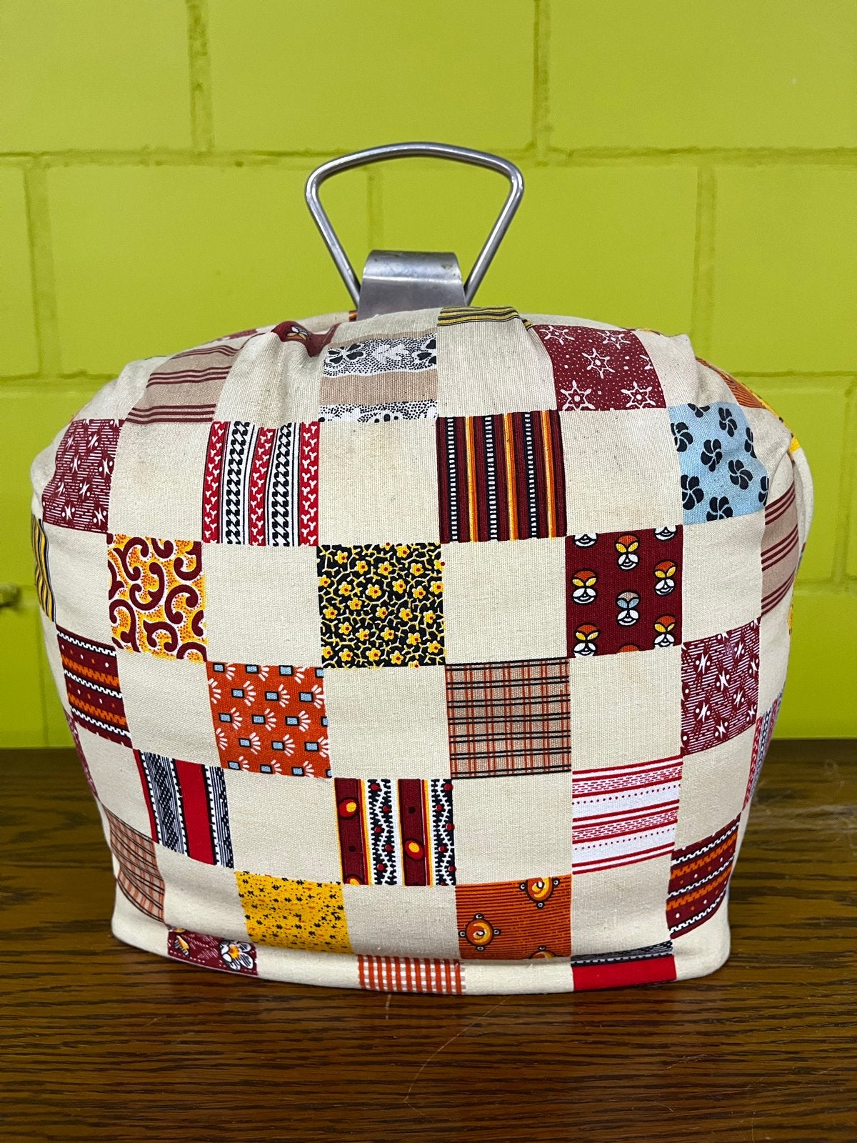 Vintage theemuts - Patchwork design, Vintage, Overige typen, Ophalen of Verzenden, Gebruikt