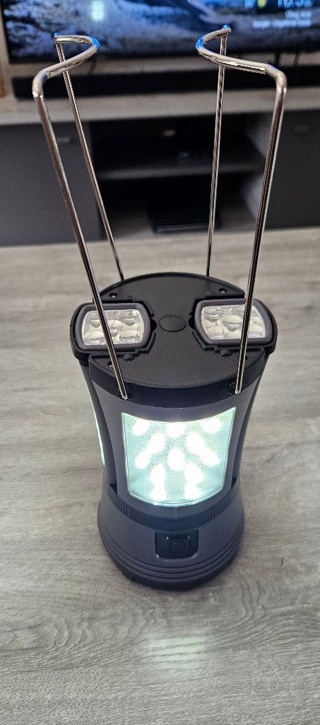 Campinglamp/lantaarn met uitneembare zaklampen, Caravans en Kamperen, Ophalen of Verzenden, Zo goed als nieuw