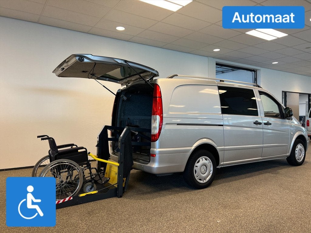 Mercedes-Benz Vito L2H1 Rolstoelbus Automaat (airco) Rolstoe, Auto's, Mercedes-Benz, Automaat, 12 maanden, Stof, Gebruikt