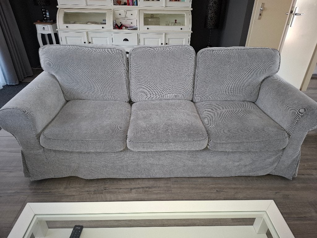 3 zits ektorp bank met 2 hoezen., Ophalen, Gebruikt, Driepersoons, 75 tot 100 cm