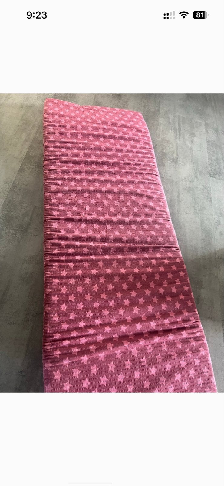 Opvouwbaar matras met sterrenpatroon, Gebruikt, Matras, Eenpersoons, 70 cm of minder