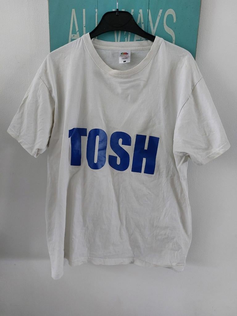 Vintage TOSH #10 T-shirt - Maat L, Maat 52/54 (L), Wit, Ophalen of Verzenden, Fruit of the  loom