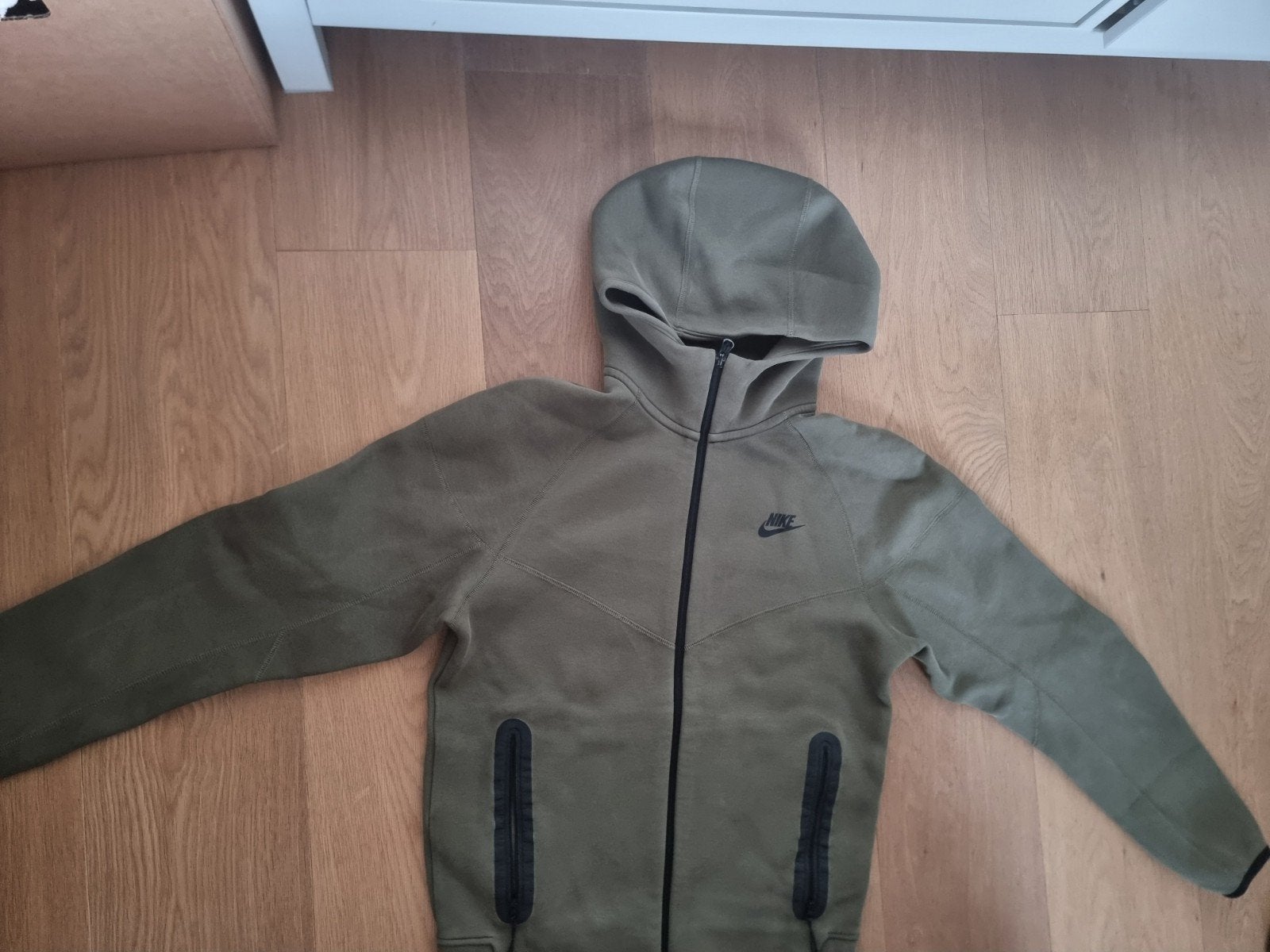 Groene Nike Tech Fleece Hoodie - Maat S, Verzenden, Zo goed als nieuw, Nike