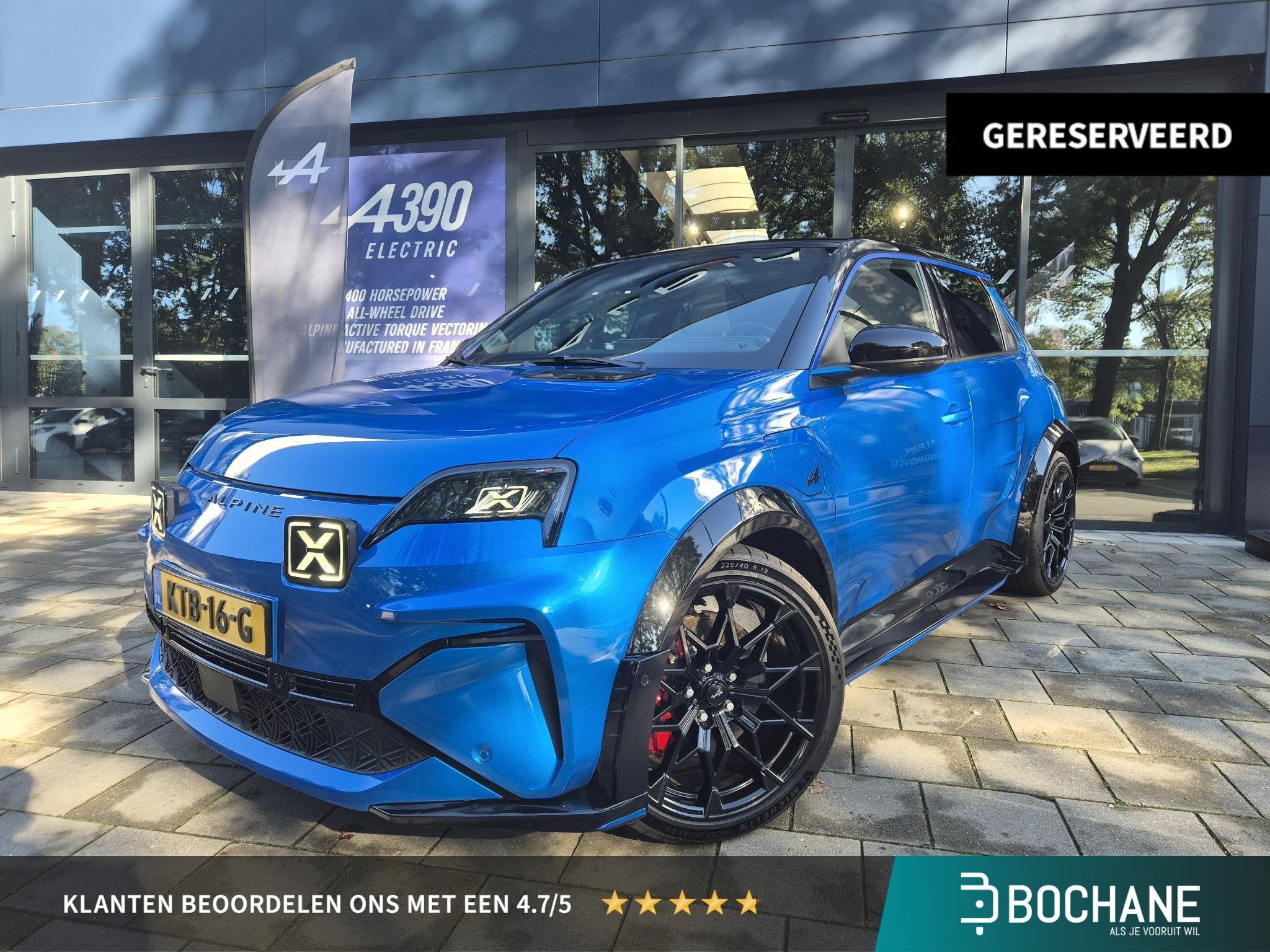 Alpine A290 GTS 52 kWh | Devialet Audio | Leder | Stoelverwa, Auto's, Gebruikt, Blauw, Verwarmde buitenspiegels, A290