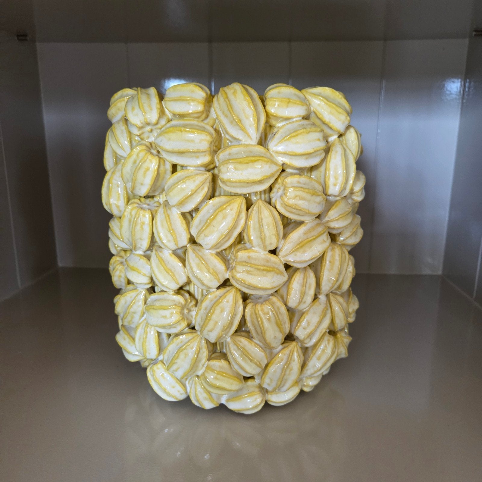lampionnenvaas van des pots, Ophalen, Zo goed als nieuw, Geel