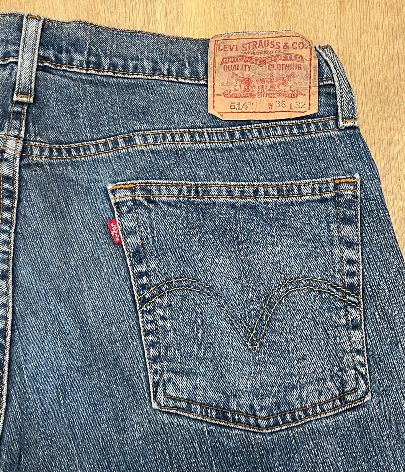 Levi’s 514 slim straight jeans blauw - Maat W36 L32, Ophalen of Verzenden, Zo goed als nieuw, Blauw, W36 - W38 (confectie 52/54)