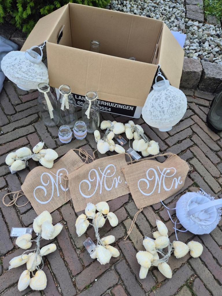 Bruiloft decoratie pakket - Rustiek & Romantisch, Ophalen, Gebruikt, Meerkleurig, Landelijk