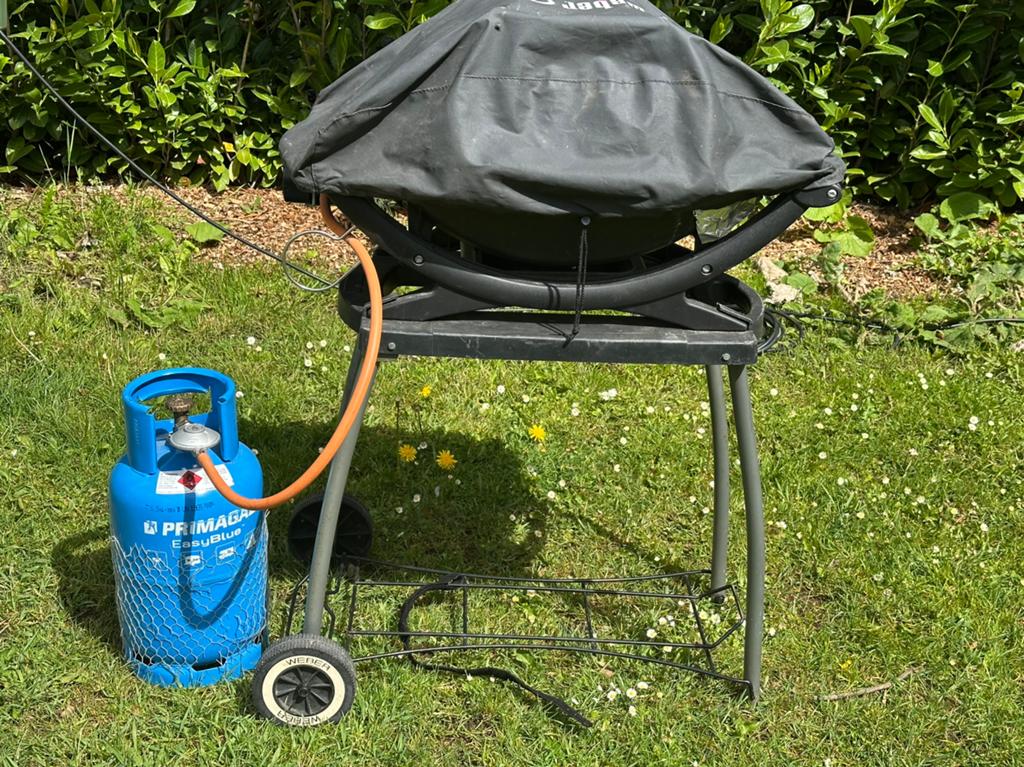 Weber Q200 gasbarbeque, Tuin en Terras, Gasbarbecues, Ophalen, Gebruikt