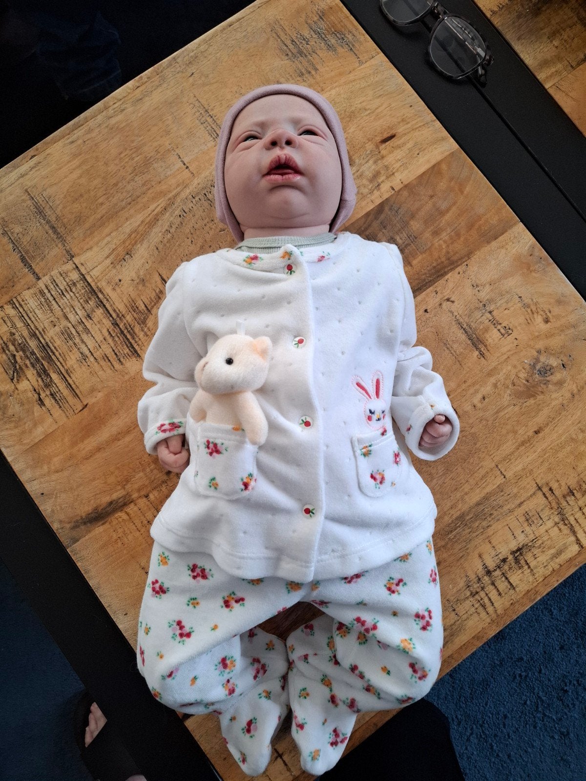 Realistische Rebornpop - Babypop met fopspeen, Ophalen of Verzenden, Zo goed als nieuw, Babypop