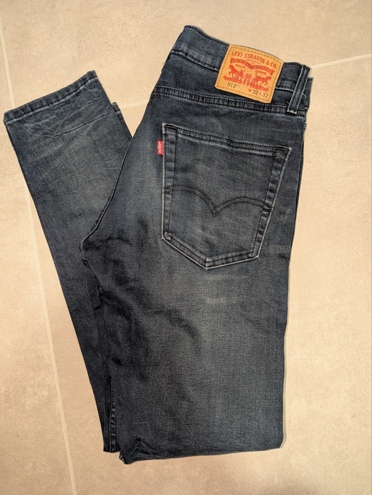 Levi’s 512 Slim Taper Jeans Blauw – W32 L32, Levi's, Blauw, W32 (confectie 46) of kleiner, Ophalen of Verzenden