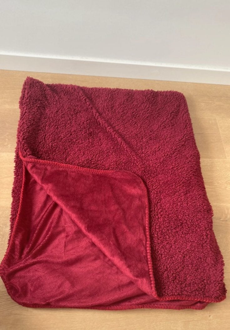 Rode fleecedeken Casa - 150x120 cm, Rood, Fleecedeken, Gebruikt, Ophalen of Verzenden