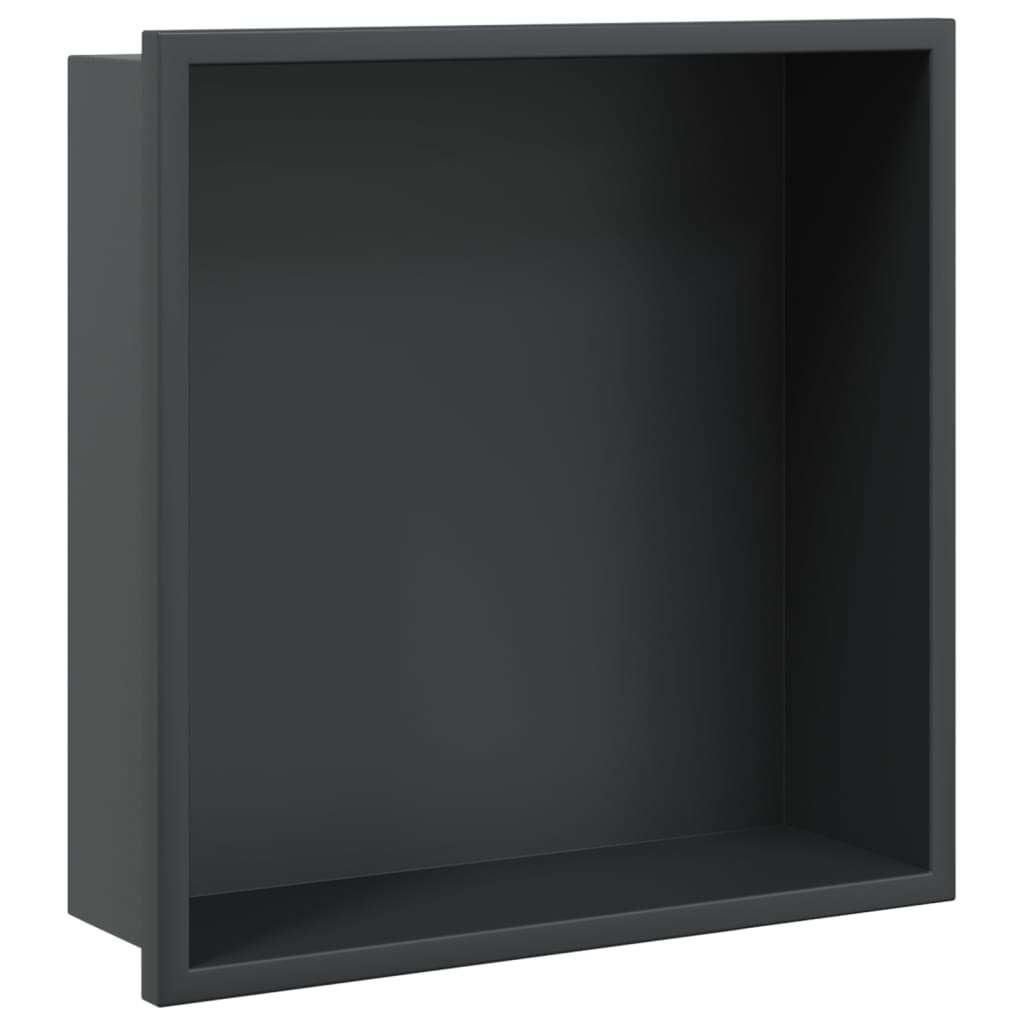 Douchenis nis 32x32x9 cm RVS zwart matzwart GRATIS BEZORGD!, Verzenden, Nieuw, Nvt, Douche-accessoire