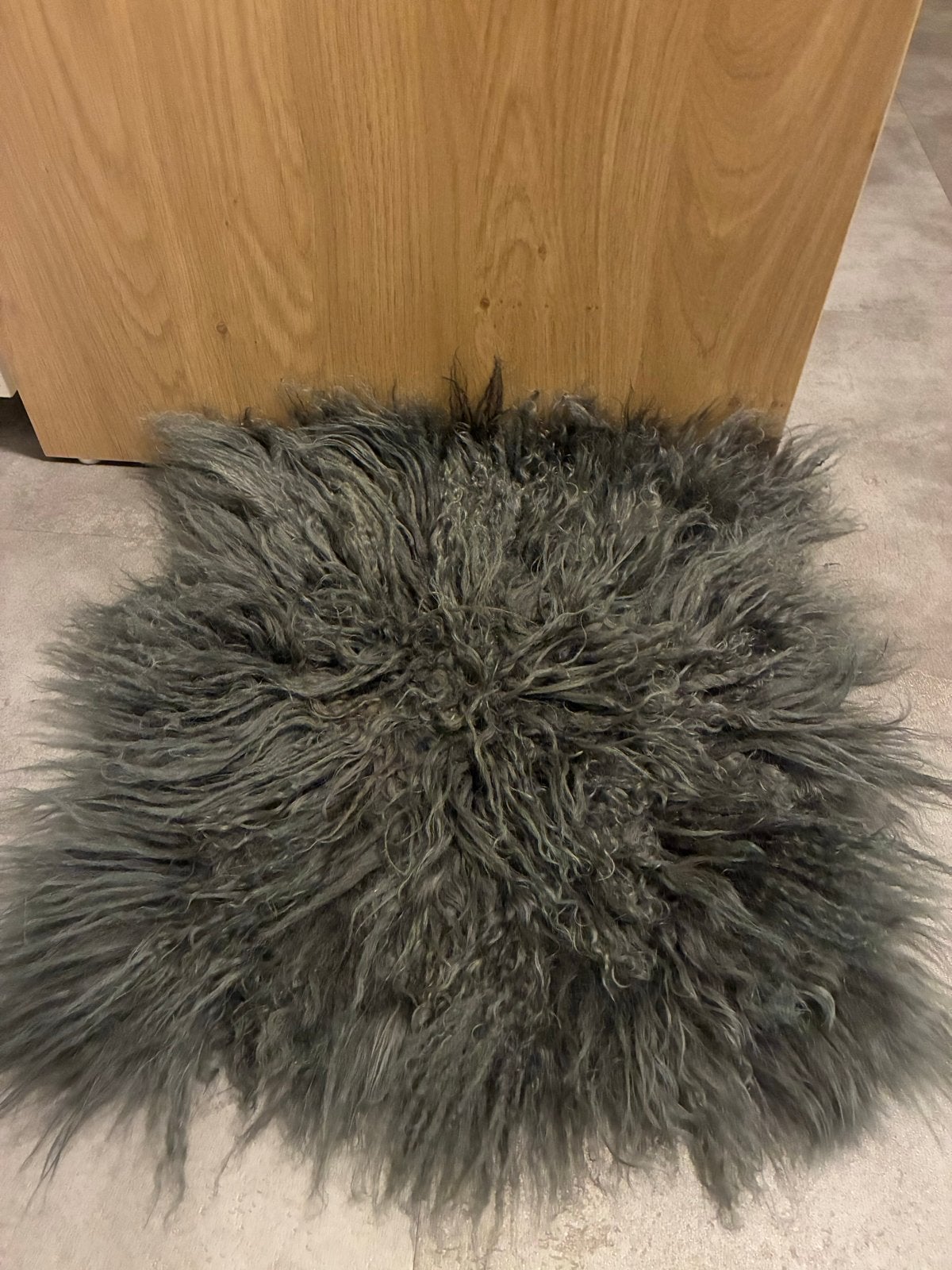 Grijs schapenvachtje, decoratief en zacht, Minder dan 50 cm, Gebruikt, Minder dan 50 cm, Ophalen of Verzenden