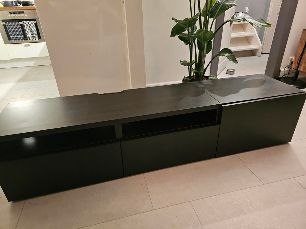 TV meubel - 180 cm breed, Ophalen, Gebruikt, 150 tot 200 cm, Minder dan 100 cm
