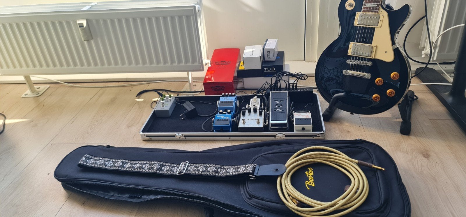 Epiphone Les Paul Standard met Vox versterker en pedalboard, Muziek en Instrumenten, Ophalen, Epiphone, Met versterker, Zo goed als nieuw
