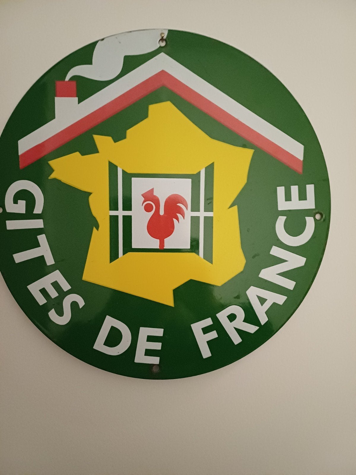 Originele Franse Reclameplaat Gites de France van metaal, Verzenden