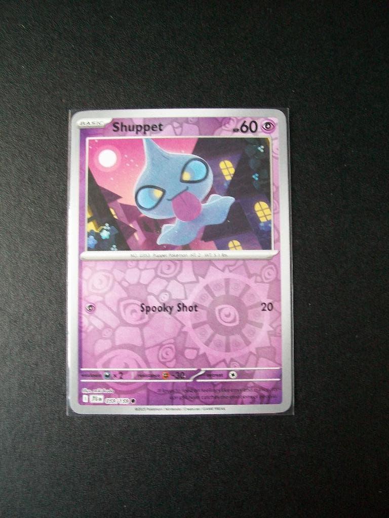 1555. Nieuwe Pokemon Kaart Holofoil SHUPPET HP 60 (059/159), Verzenden, Nieuw, Losse kaart, Foil