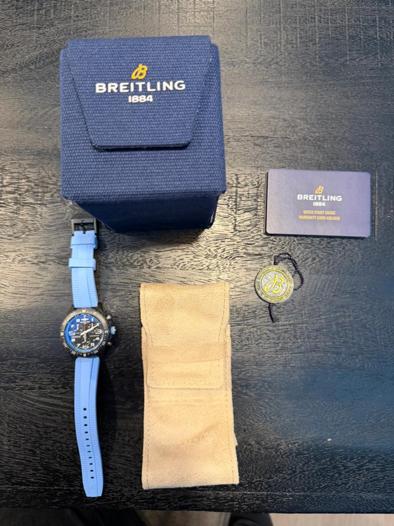 Breitling Endurance Pro 38mm blauw, Ophalen of Verzenden, Zo goed als nieuw, Breitling