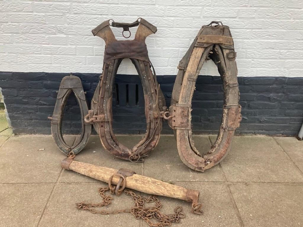 Antieke/ brocante paarden werktuig/ haam, Antiek en Kunst, Ophalen