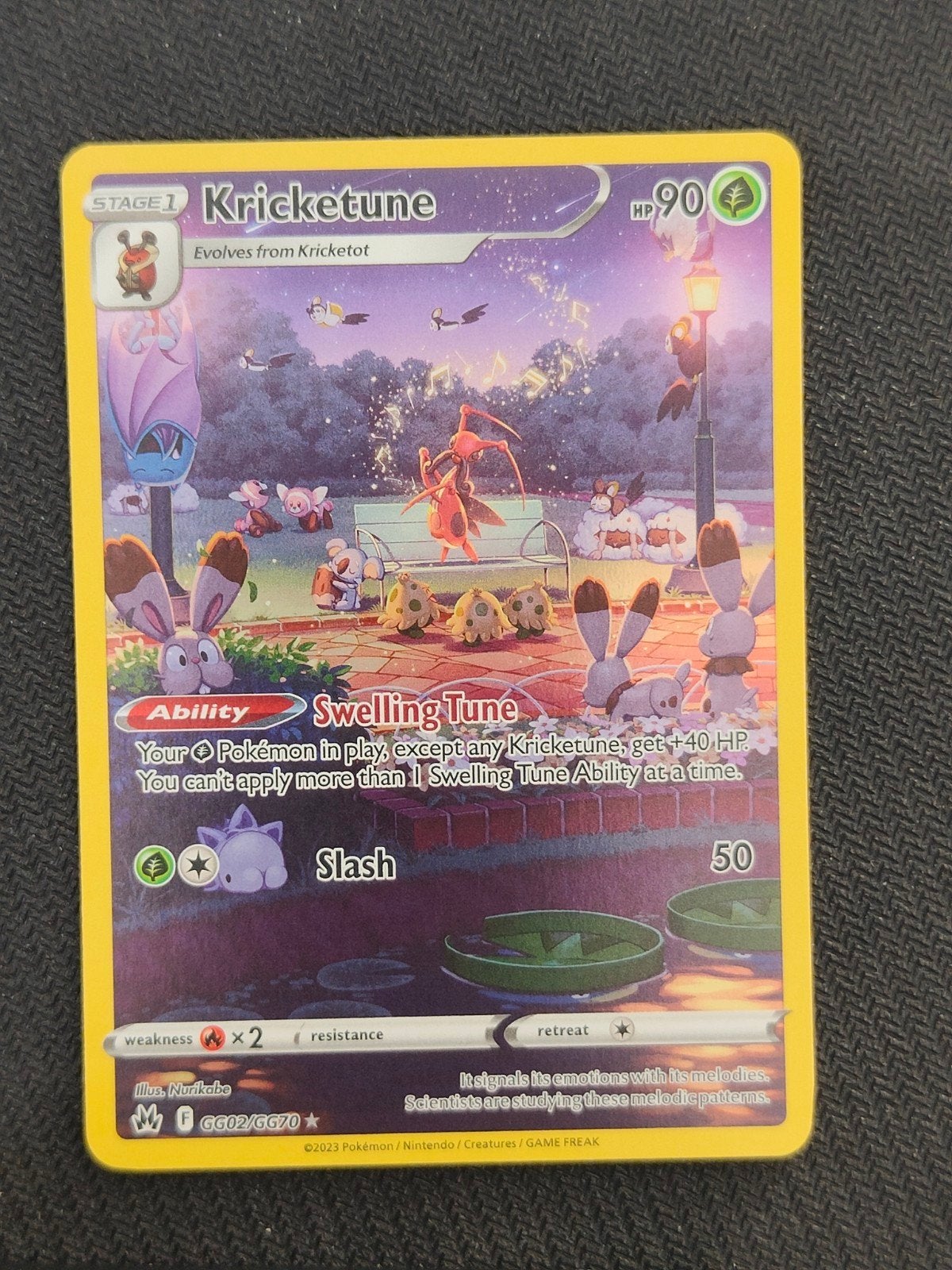 Kriketune GG02/GG70 NM- Pokémon Crown Zenith Galarian Galler, Ophalen of Verzenden, Zo goed als nieuw, Losse kaart