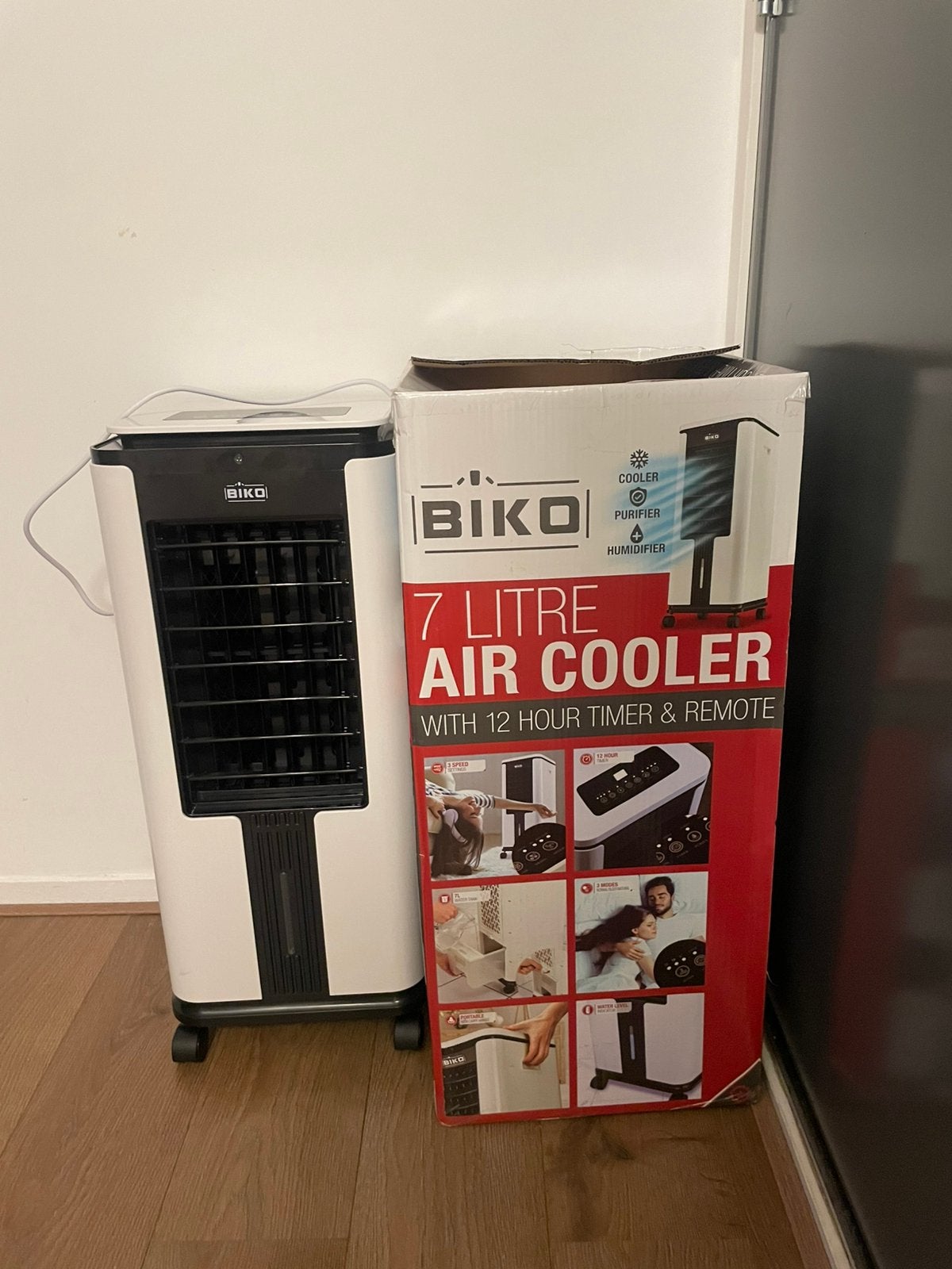 2x BIKO 7 liter aircooler, Witgoed en Apparatuur, Minder dan 60 m³, 3 snelheden of meer, Ophalen of Verzenden, Zo goed als nieuw