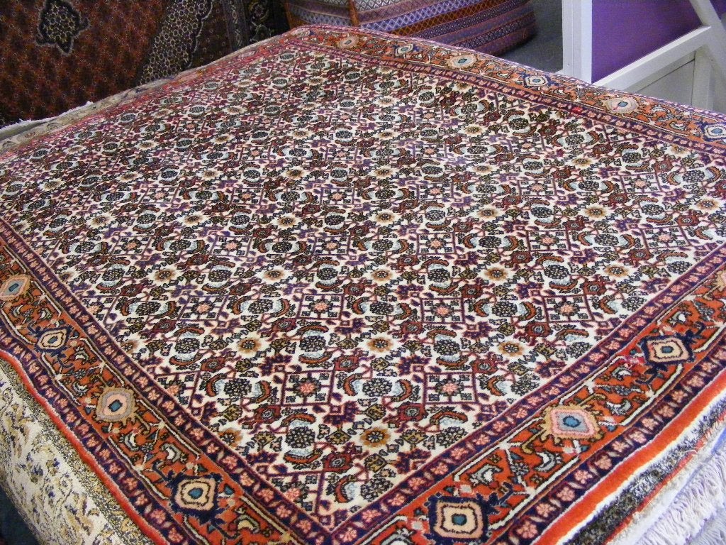 Handgeknoopt Perzisch  Tapijt  Bidjar. iran Maat:1.18X1.63.m, 100 tot 150 cm, Verzenden, Zo goed als nieuw, 150 tot 200 cm