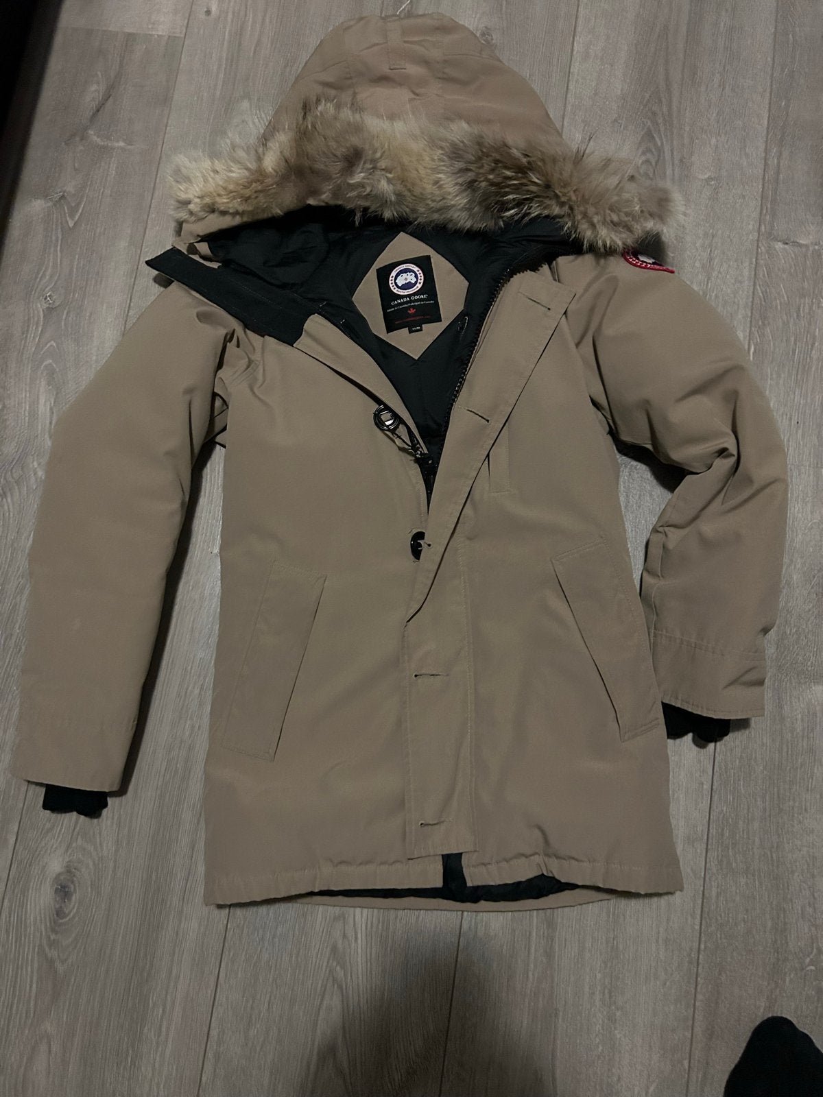 Canada Goose jas, Ophalen of Verzenden, Zo goed als nieuw, Maat 34 (XS) of kleiner, Beige