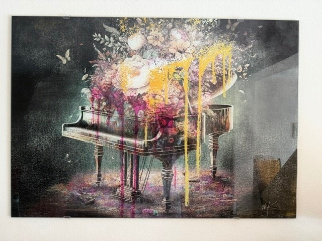 heel mooi glasschilderij, Ophalen, 50 – 75, Zo goed als nieuw, Schilderij