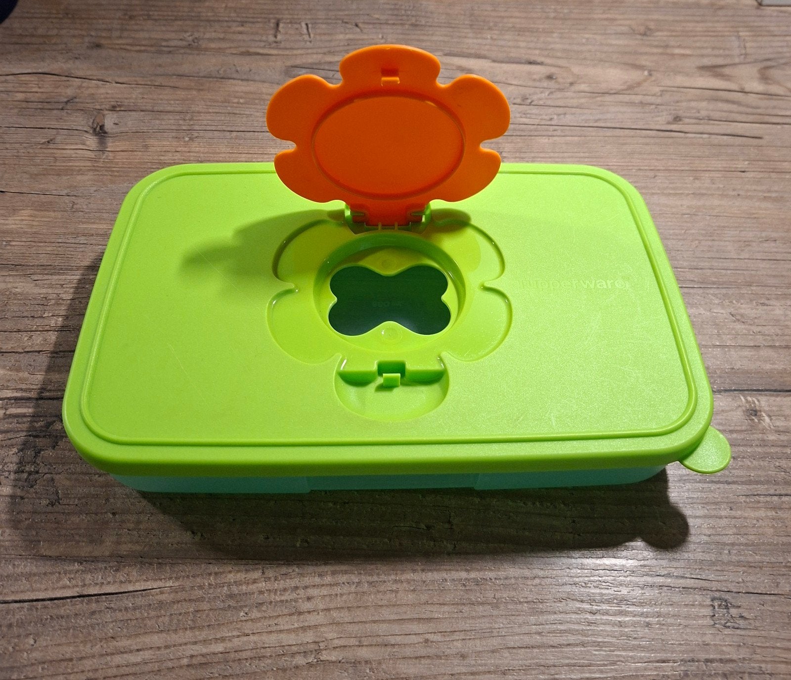 Tupperware billendoekjes doos, Gebruikt, Ophalen of Verzenden, Groen, Bewaardoos