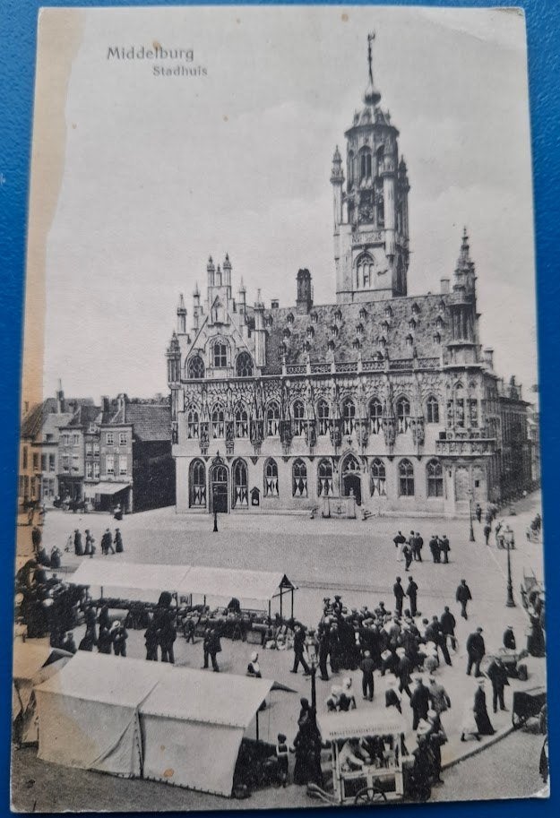 AK Middelburg - Stadhuis, Verzamelen, Verzenden, Voor 1920, Gelopen, Zeeland