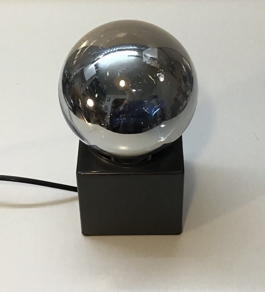 Vintage tafellamp of wandlamp Philips zilveren bol, Vintage, 23 cm, Ophalen of Verzenden, Zo goed als nieuw