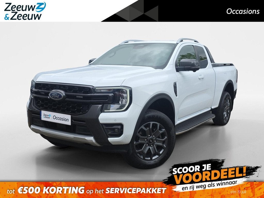 Ford Ranger 2.0 Super Cab EcoBlue Wildtrak | Trekhaak | Stoe, Auto's, Ford, Automaat, Gebruikt, 4 cilinders, Met garantie (alle)