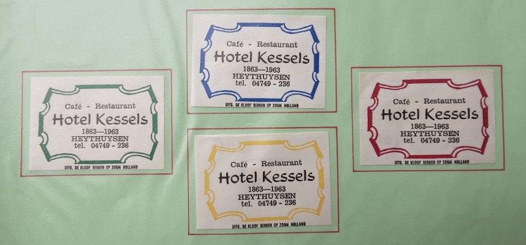 Café Restaurant Hotel Kessels te Heythuysen, Ophalen of Verzenden, Zo goed als nieuw, Luciferdoosjes of -merken