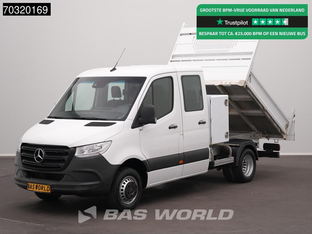 Mercedes Sprinter 514 CDI Automaat Dubbel Cabine met Kist Du, Auto's, Bestelauto's, Automaat, Stof, Gebruikt, Euro 6
