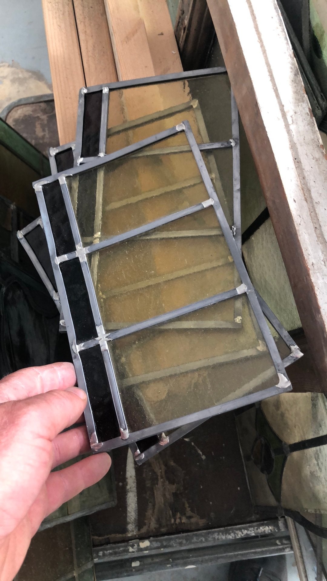 Oud glas in lood, Doe-het-zelf en Verbouw, Glas en Ramen, Ophalen, Gebruikt, Overige typen, Minder dan 80 cm