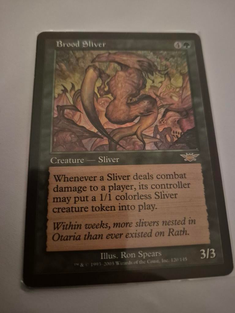 Magic: The Gathering - Brood Sliver (Scourge, Ophalen of Verzenden, Zo goed als nieuw, Losse kaart