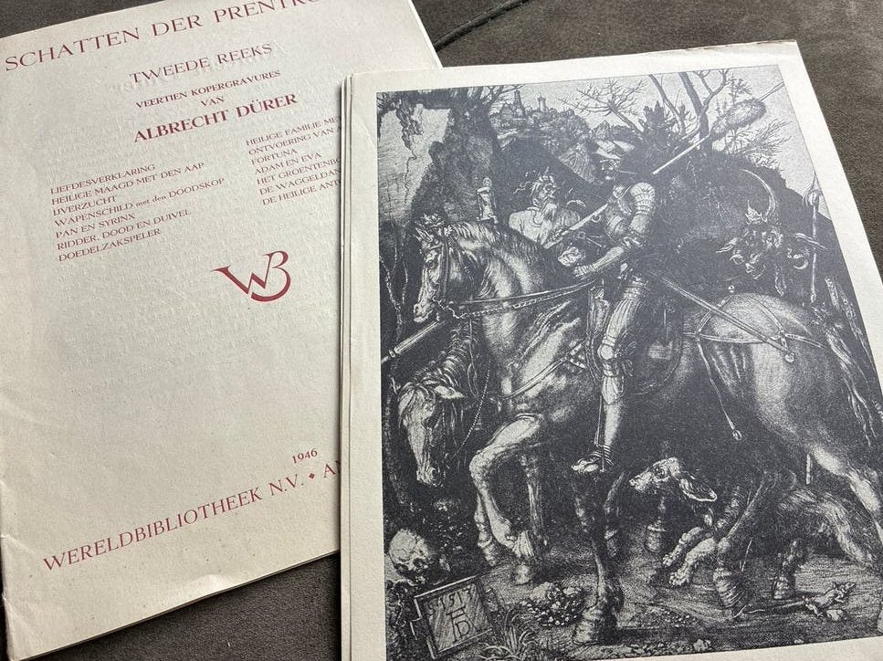 Schatten der Prentkunst 1946, Antiek en Kunst, Kunst | Etsen en Gravures, Met tekst, Mythologie, Ophalen of Verzenden, Gravure