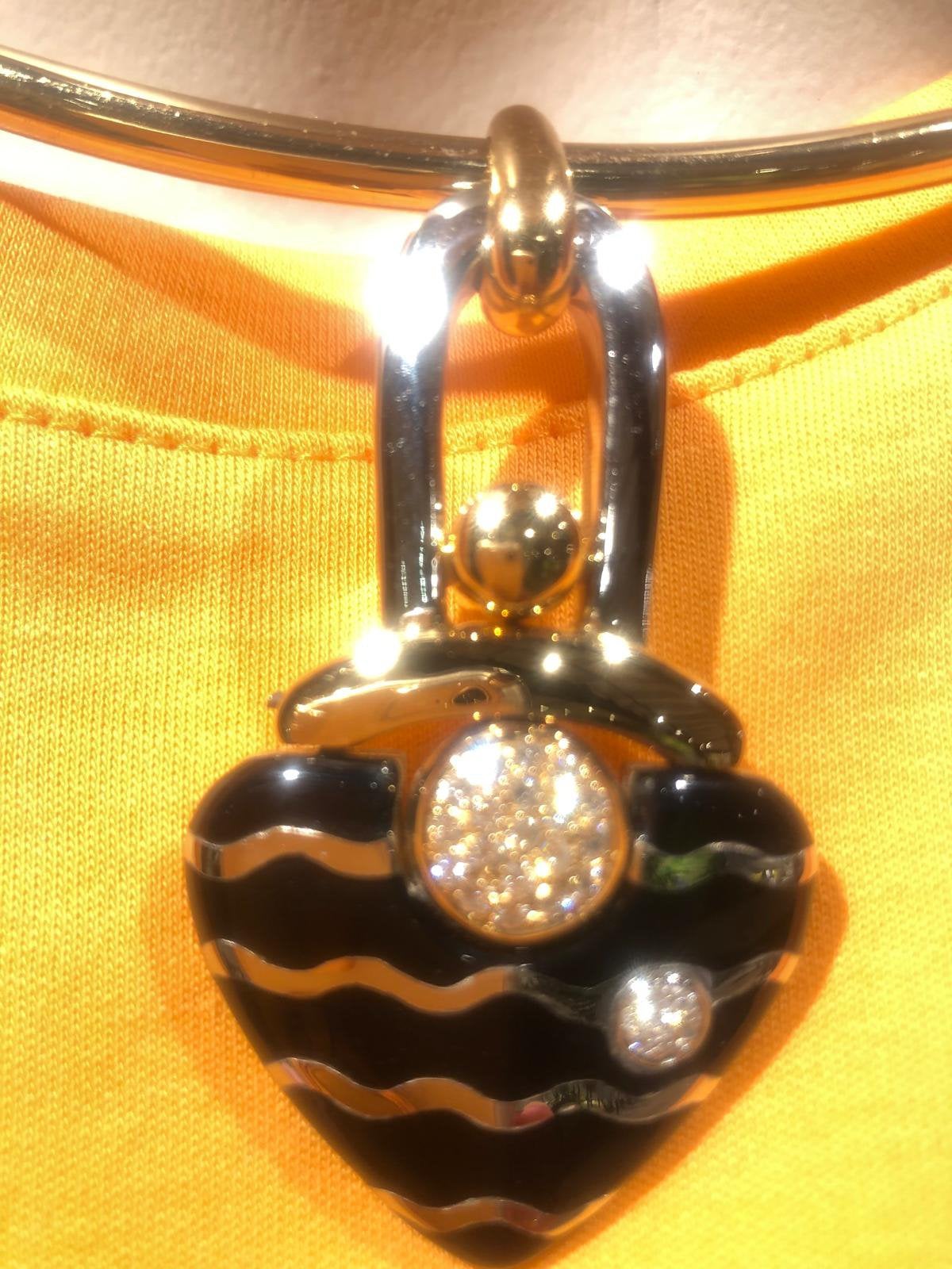 La Nouvelle Bague, Milan. Geel en Witgoud, Diamanten 0,50 kt, Sieraden, Tassen en Uiterlijk, Kettinghangers, Overige kleuren, Ophalen of Verzenden