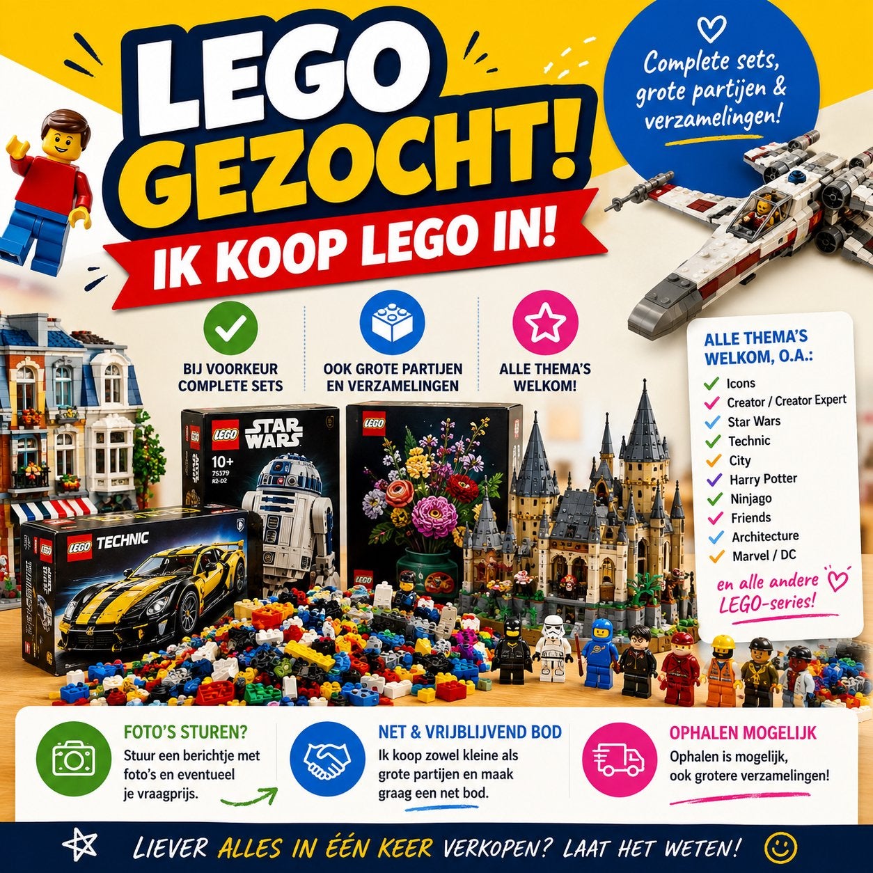 Lego sets en partijen gezocht, Ophalen of Verzenden, Zo goed als nieuw